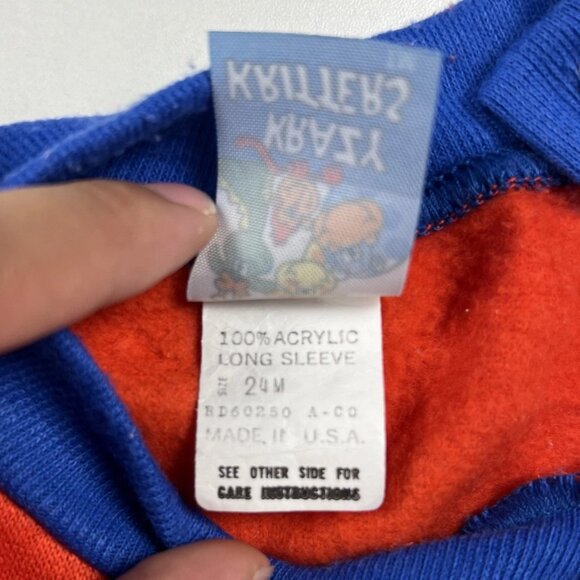 Vintage Krazy Kritters Baby Sweater Sweatshirt Red Snail Applique 24 Months - Picture 8 of 16